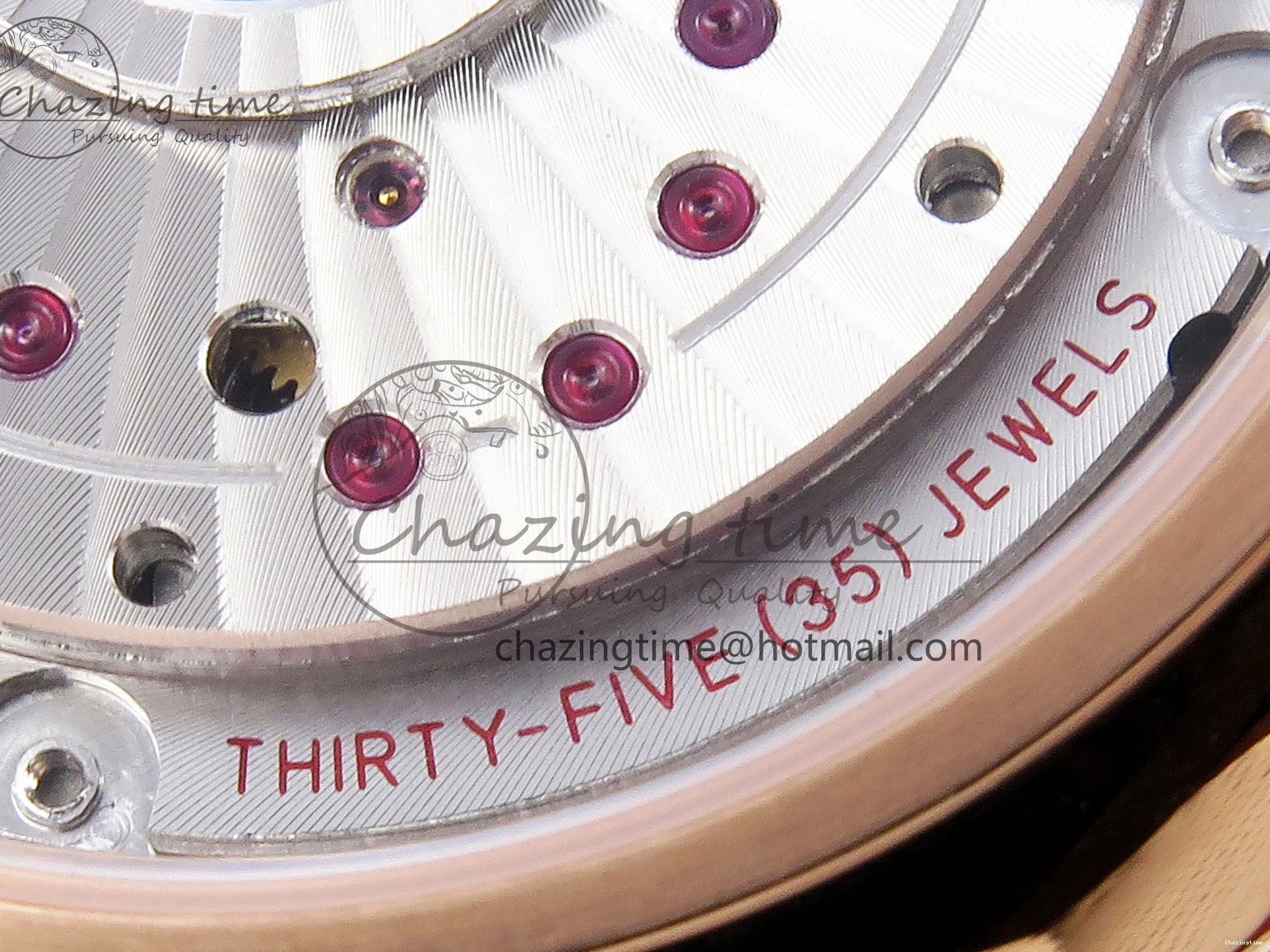 0203 Modern De Ville Date RG MKF 1:1 Best Edition White Textured Dial Roman Marker on Brown Leather Strap A 7752